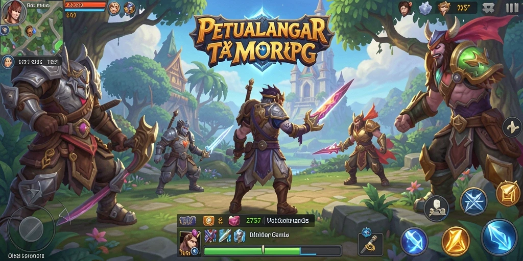Screenshot 2757 menampilkan pertempuran epik di dunia fantastis MMORPG.