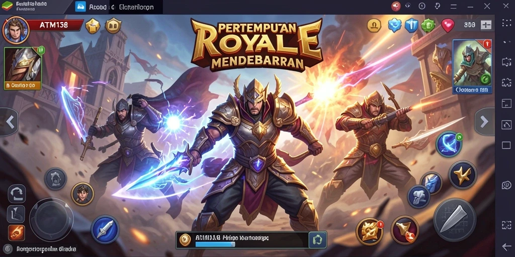 Screenshot gameplay seru di ATM138 menunjukkan aksi pertempuran Battle Royale.