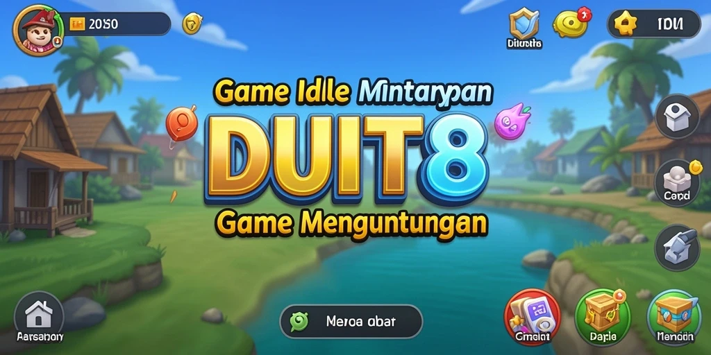 Tampilan gameplay menarik dari DUIT8 yang menampilkan pengelolaan aset.