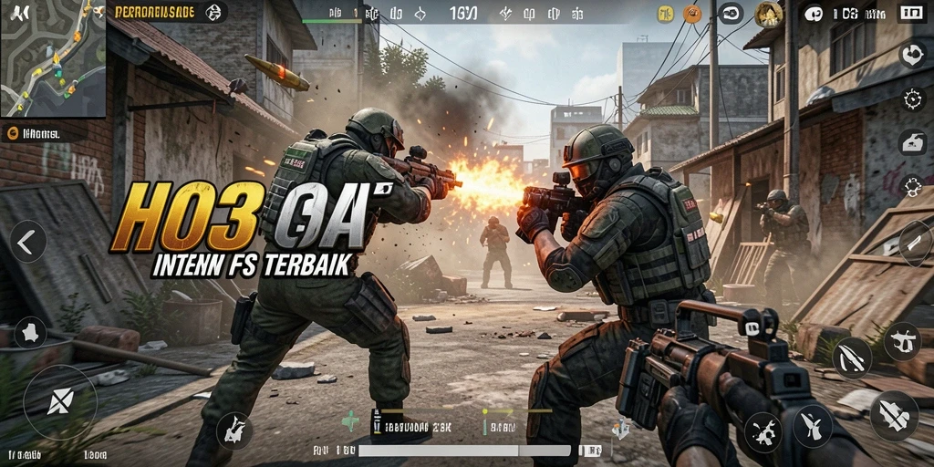 Tangkapan layar dari gameplay mendebarkan HO3 dalam aksi FPS.