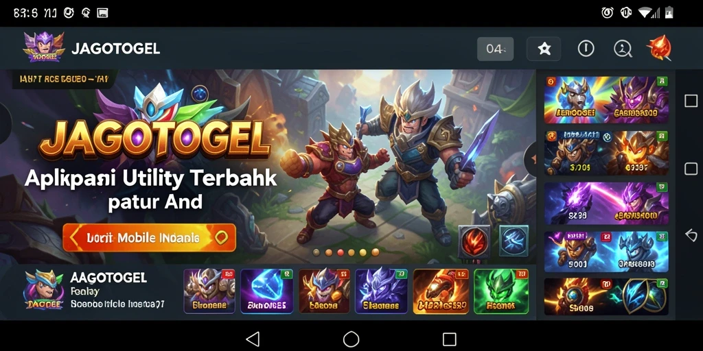 Tampilan antarmuka JAGOTOGEL yang modern dan fungsional.