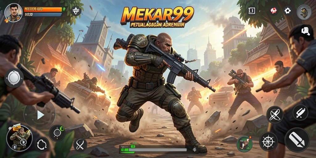 Tangkapan layar <strong>MEKAR99</strong> menunjukkan aksi seru dalam pertempuran mendebarkan.