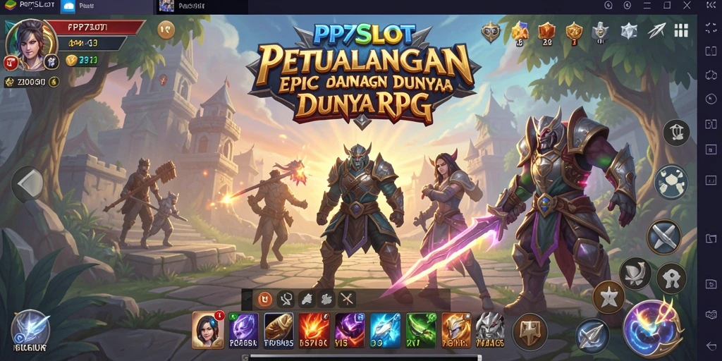 Menampilkan gameplay seru dalam petualangan RPG yang mendebarkan.