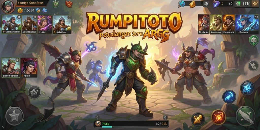 Screenshot gameplay RUMPITOTO yang menampilkan pertarungan seru.