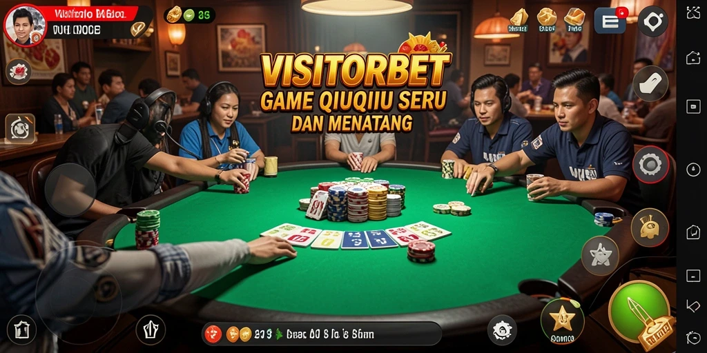 Gameplay menawan dari VISITORBET saat memainkan QiuQiu bersama teman.