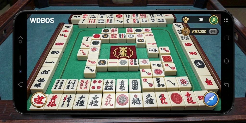 Tampilan gameplay Mahjong yang seru di WDBOS.