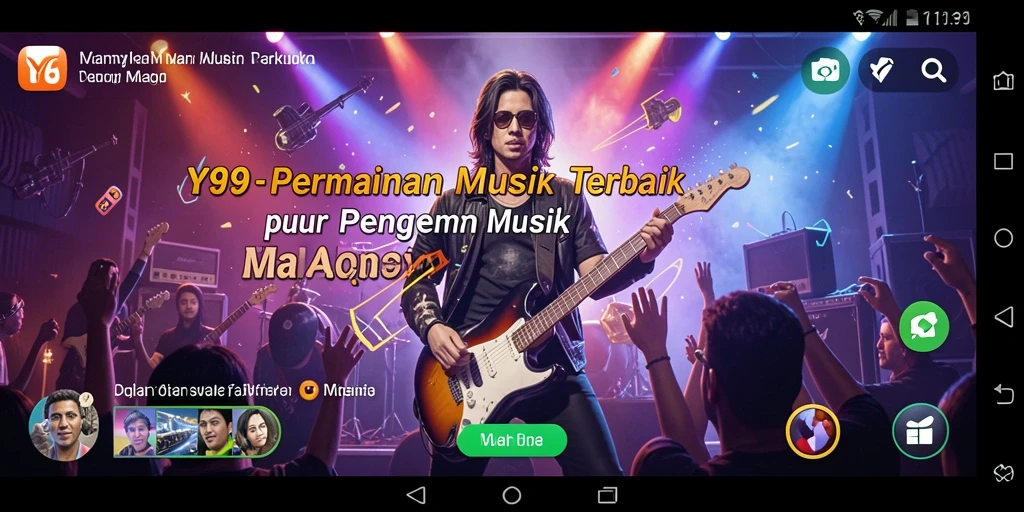 Tampilan gameplay Y89 yang menarik dengan berbagai level musik.